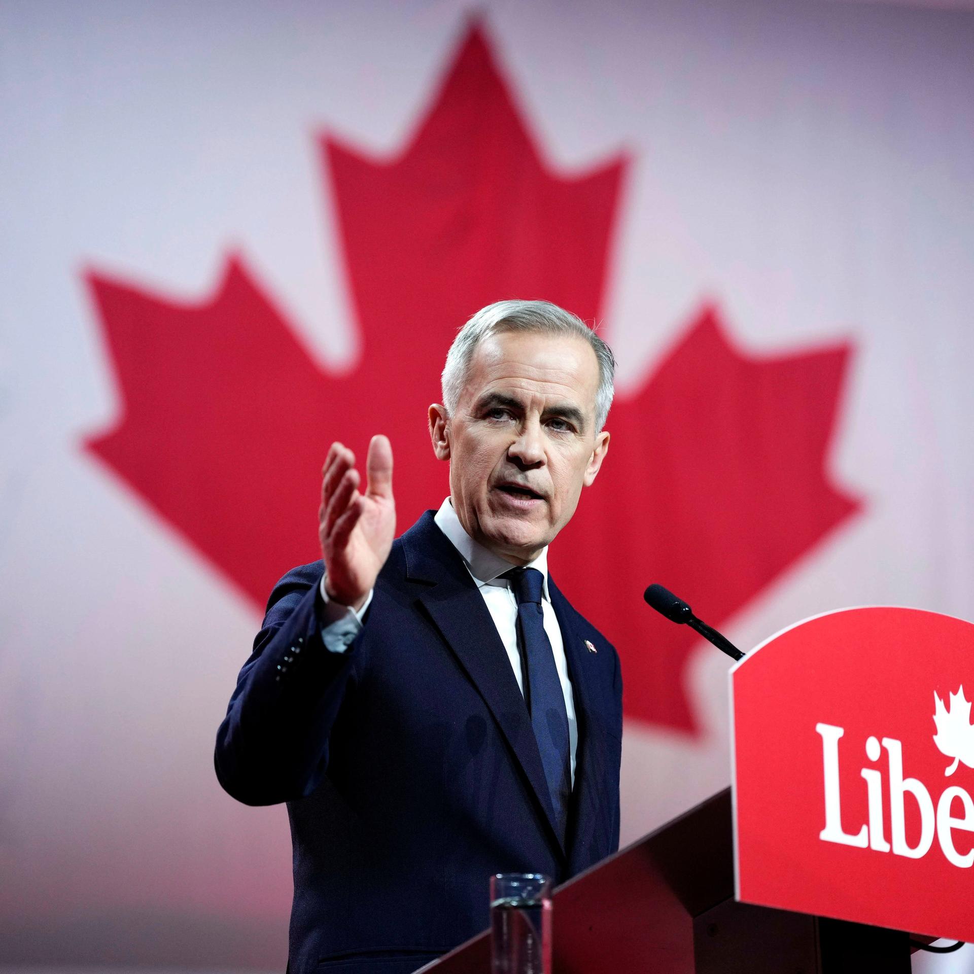 Mark Carney, Vorsitzender der Liberal Party of Canada, nach seinem parteiinternenen Wahlsieg am 9. März in Ottawa