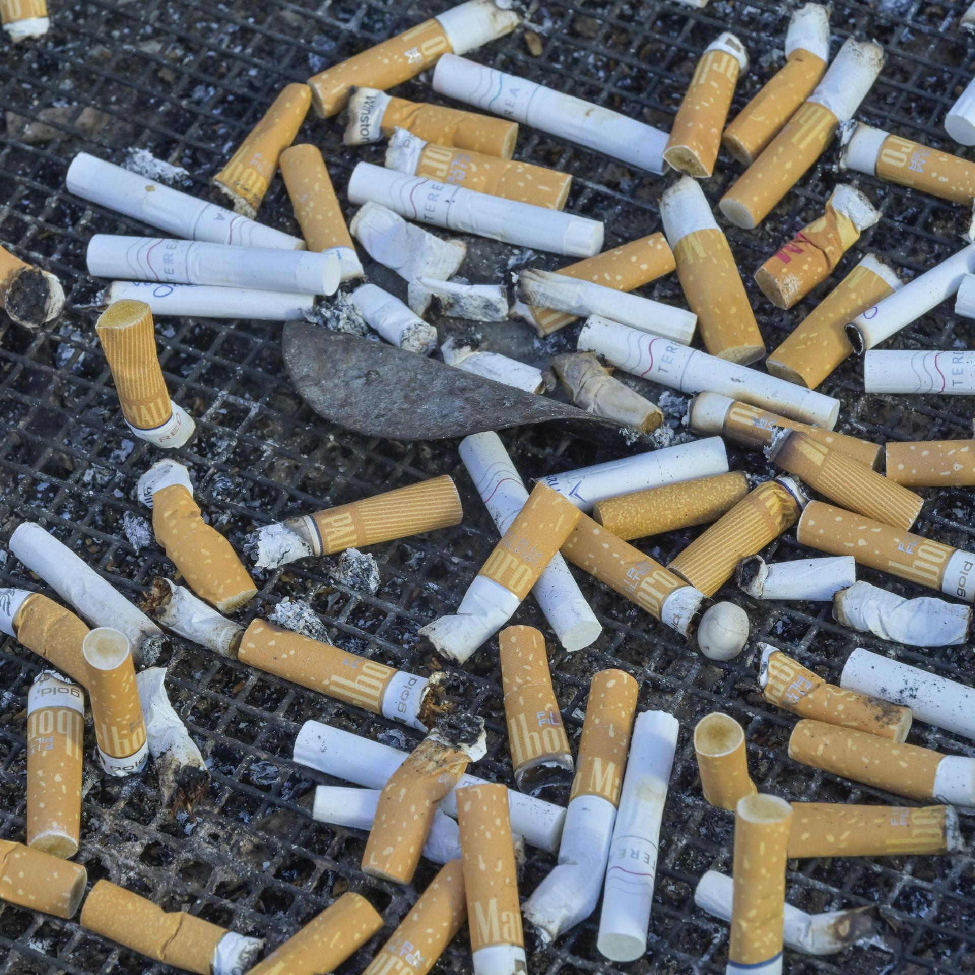 Aschenbecher, Kippen