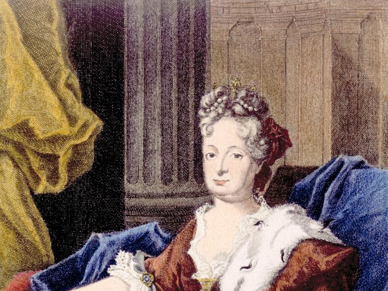 Sophie von Hannover in einem Kupferstich