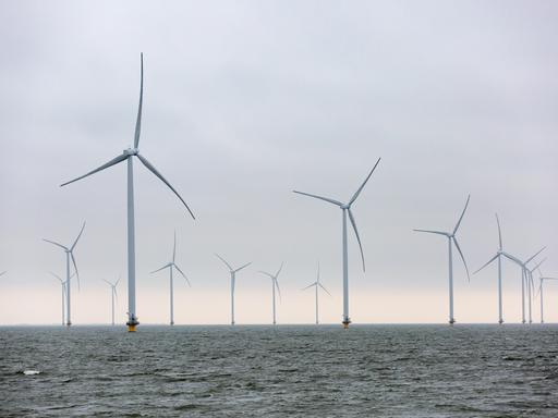 Offshore-Windkraftwerke in der Nordsee.