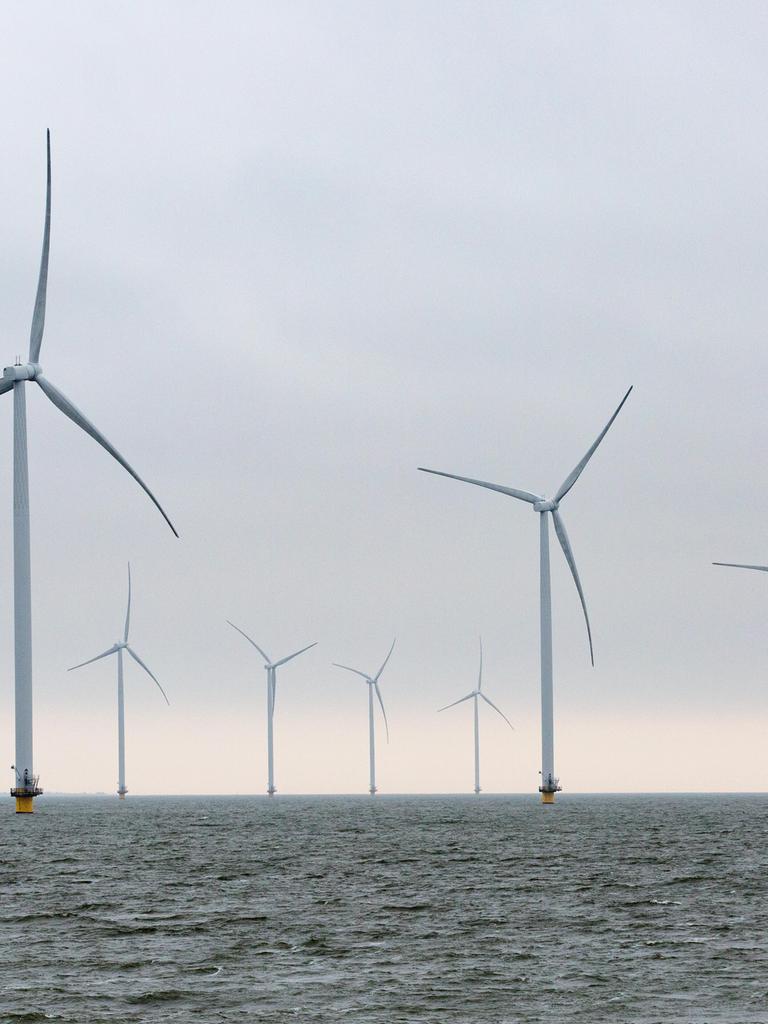 Offshore-Windkraftwerke in der Nordsee.