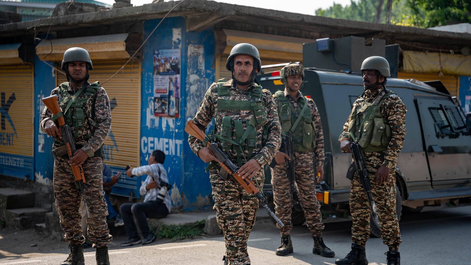 Vier indische Soldaten Vier indische Soldaten