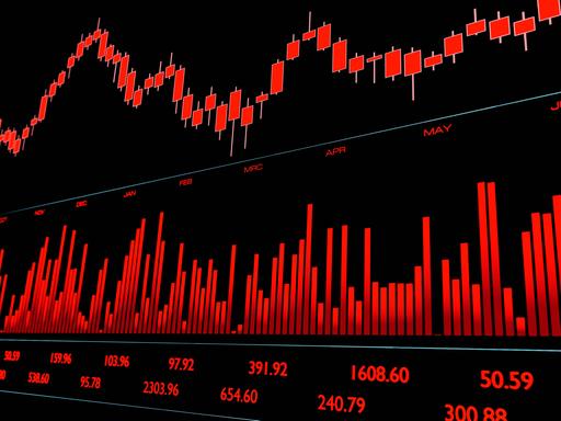 Symbolbild: Tafel mit rote Zahlen an der Börse - steigende und fallende Kurse. Symbolbild: Tafel mit rote Zahlen an der Börse - steigende und fallende Kurse.