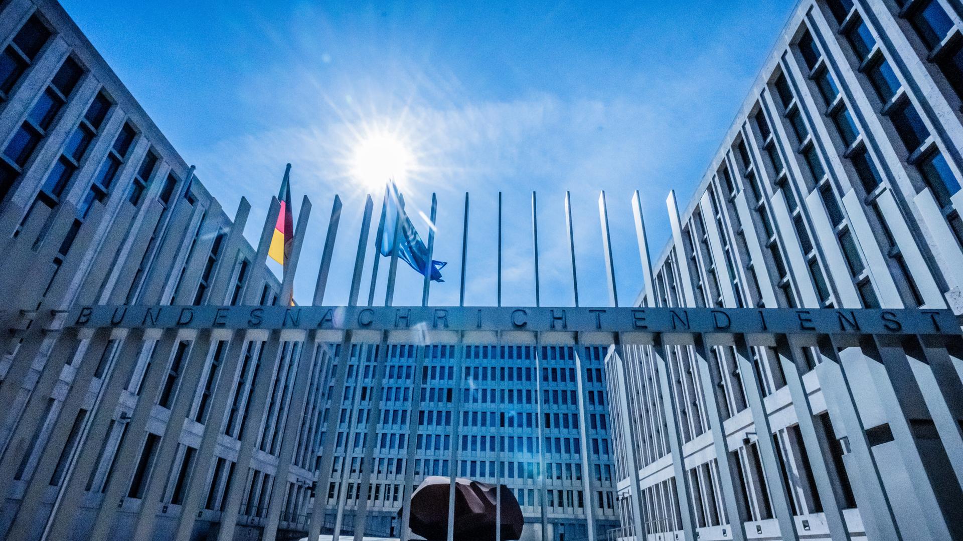 Blick auf die BND Zentrale des Bundesnachrichtendienstes, des deutschen Auslandsgeheimdienst.