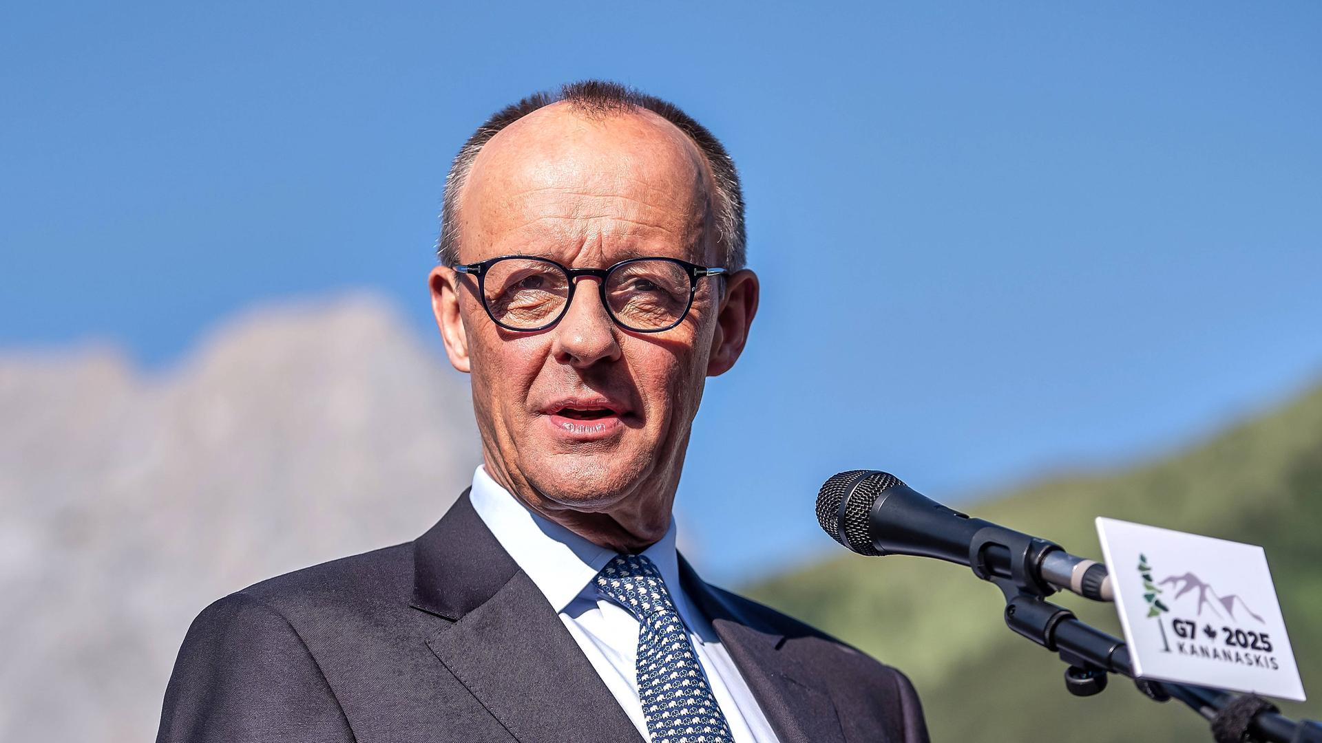 Bundeskanzler Friedrich Merz (CDU) auf dem G7-Treffen in Kananaskis, Alberta, Kanada. Bundeskanzler Friedrich Merz (CDU) auf dem G7-Treffen in Kananaskis, Alberta, Kanada.