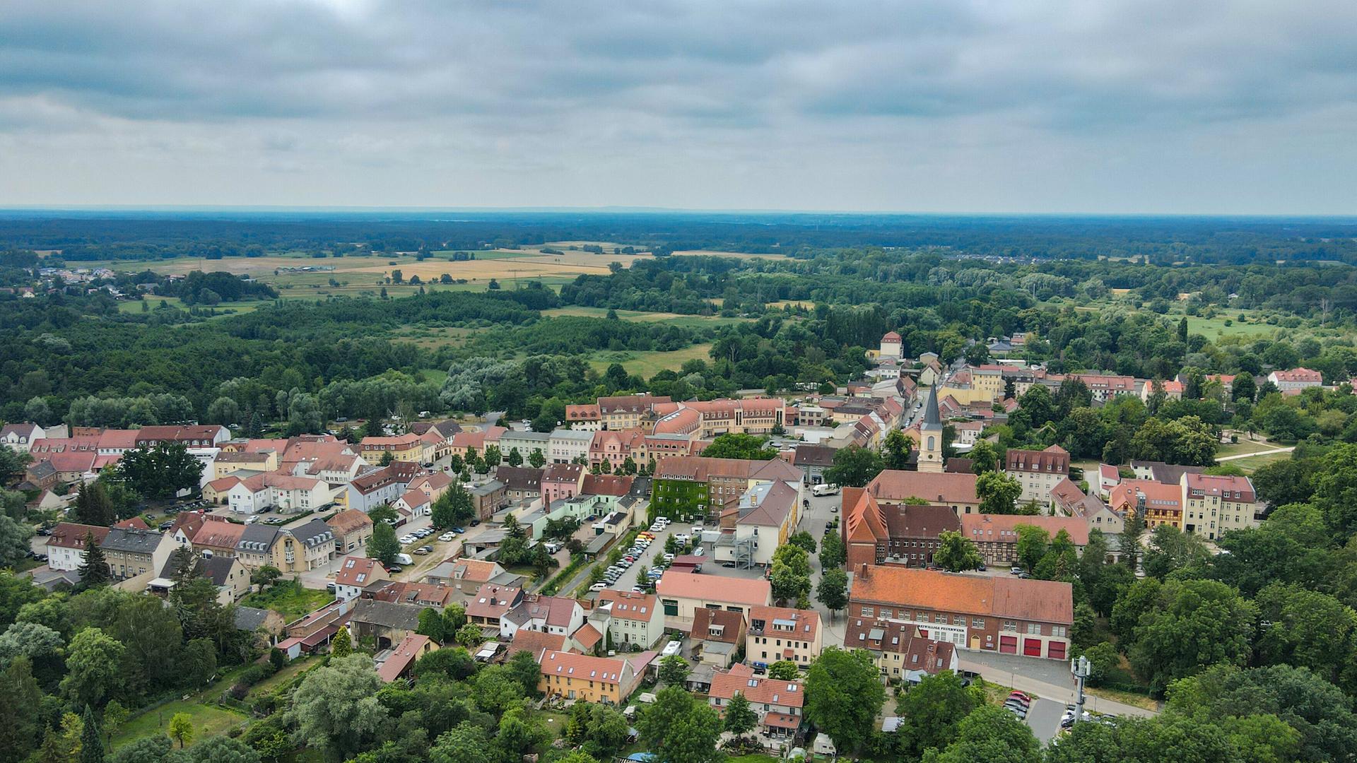 Luftbild der Stadt Zossen