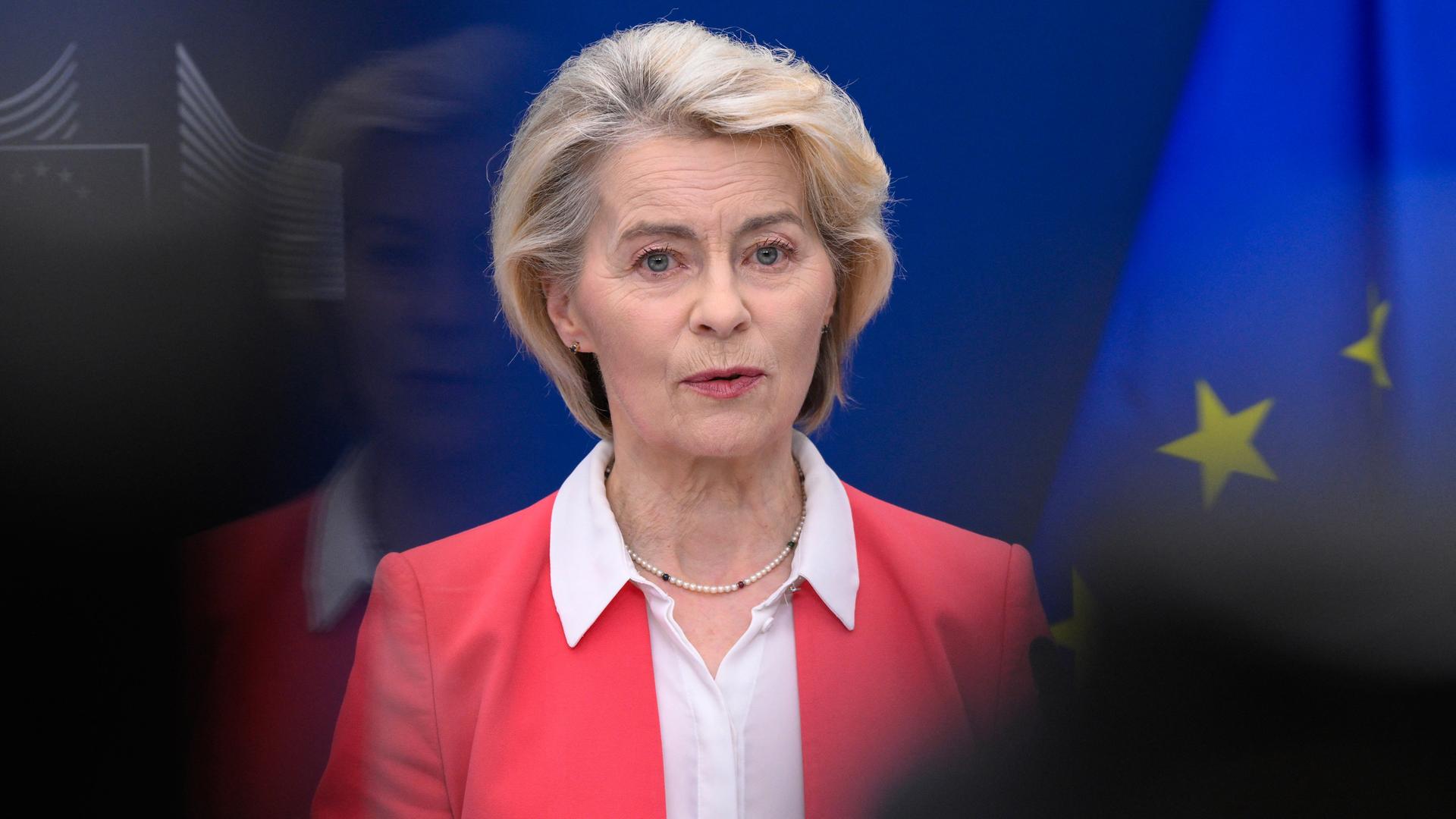 EU-Kommissions-Präsidentin Ursula von der Leyen in Brüssel. EU-Kommissions-Präsidentin Ursula von der Leyen in Brüssel.