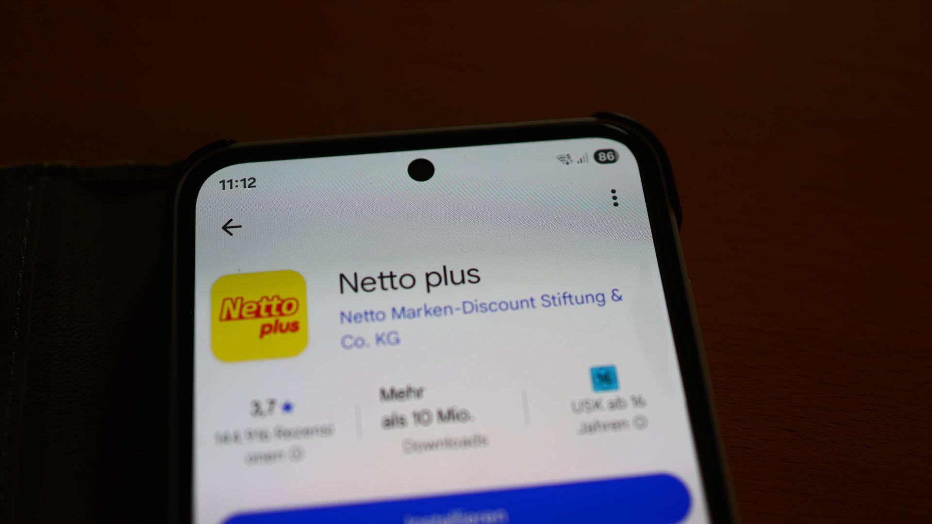 Netto Plus App im Apple App Store auf einem iPhone