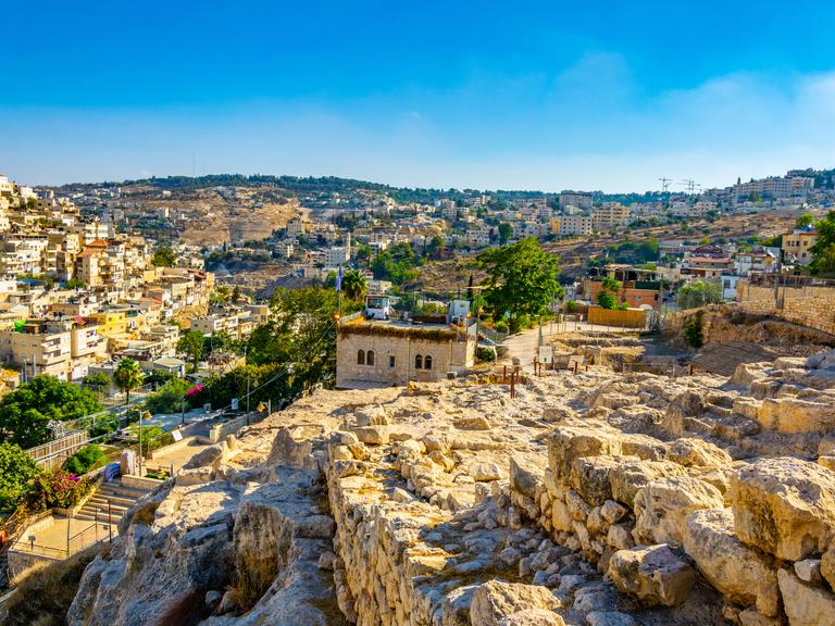 Davidsstadt, eine wichtige archäologische Fundstelle in Ostjerusalem.