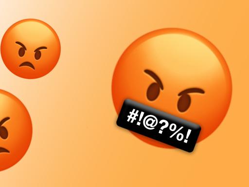 Wütende Emojis, eines davon fluch