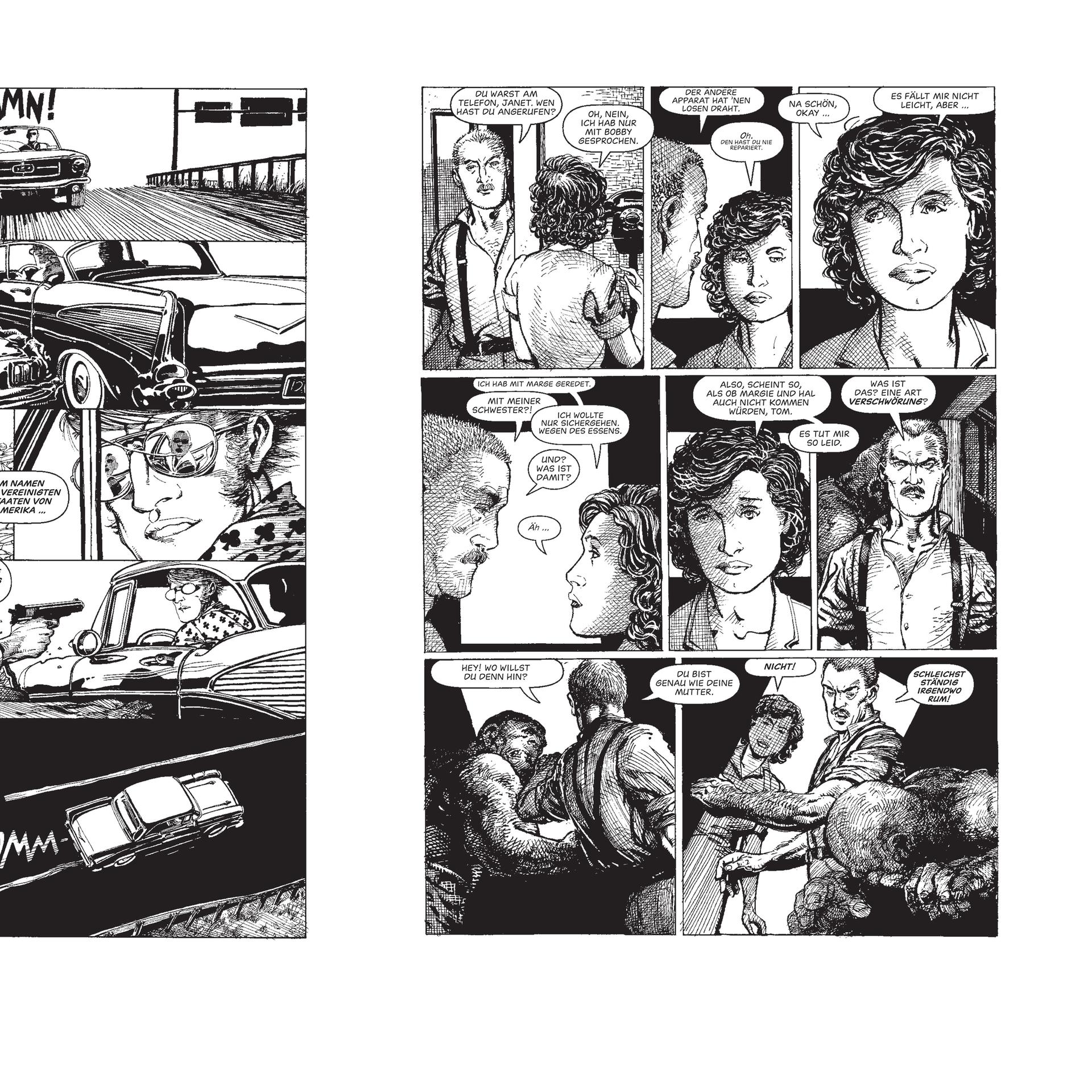 Abgebildet sind zwei Seiten aus dem Schwarzweiß-Comic "Monster" des US-Autors und Zeichners Barry Windsor-Smith. 