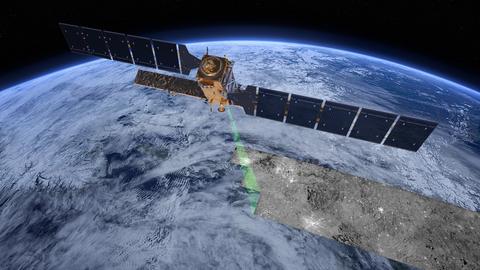 Ein Sentinel-1-Satellit in der Umlaufbahn (Illustration)
