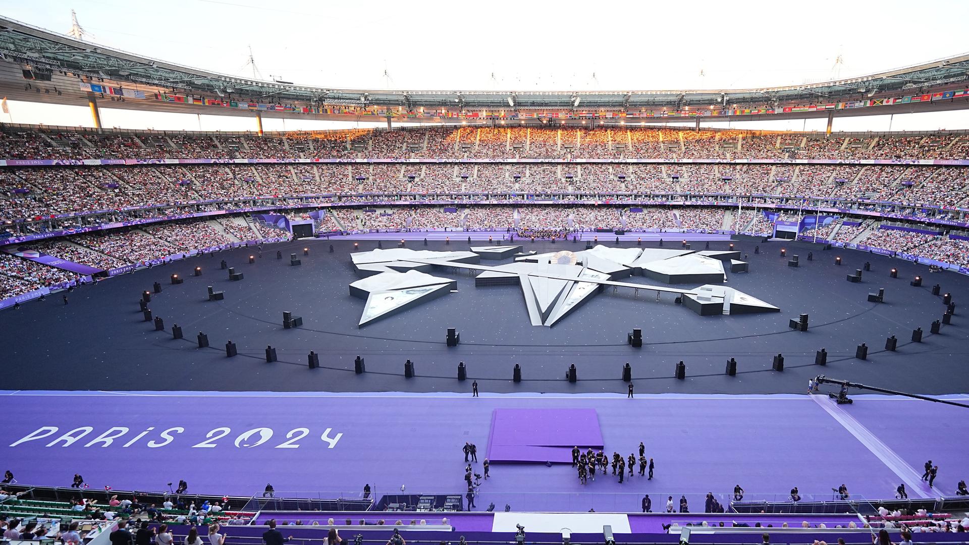 Blick ins Stade de France während der Schlussfeier in Paris. 