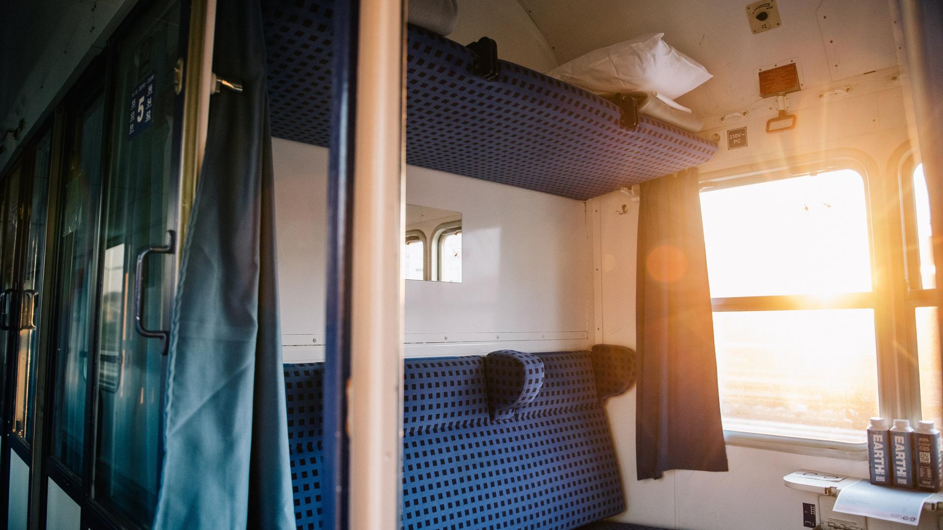 Ein Schlafabteil im European Sleeper, einem neuen Nachtzug zwischen Berlin und Amsterdam.