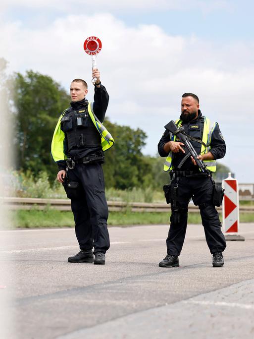 Grenzkontrolle der Polizei am 22.06.2024.