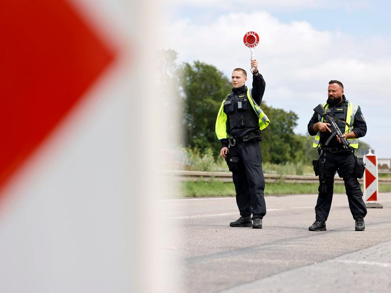 Grenzkontrolle der Polizei am 22.06.2024.