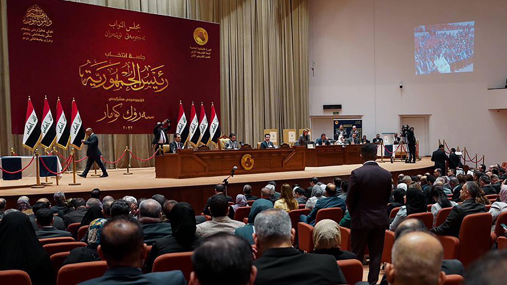Blick in das irakische Parlament in Bagdad