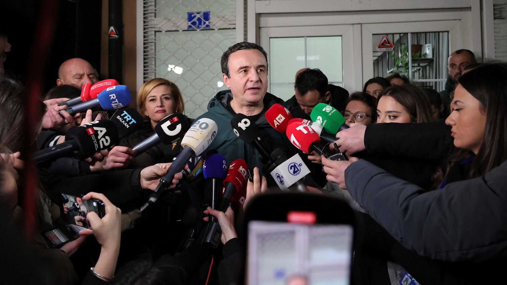 Albin Kurti am 9. Februar 2025 in der kosovarischen Haupstadt Pristina.