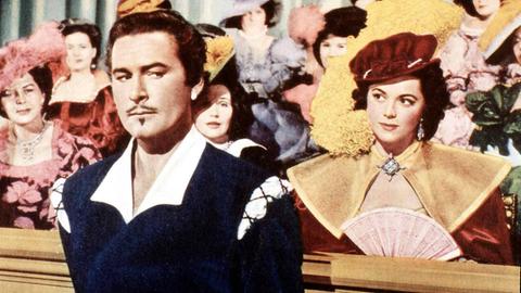 Wir sehen den Schauspieler Errol Flynn in der Rolle des Don Juan