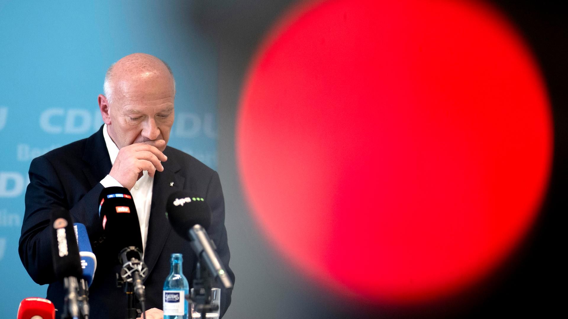 Der Berliner CDU-Politiker Kai Wegner spricht bei einer Pressekonferenz Der Berliner CDU-Politiker Kai Wegner spricht bei einer Pressekonferenz