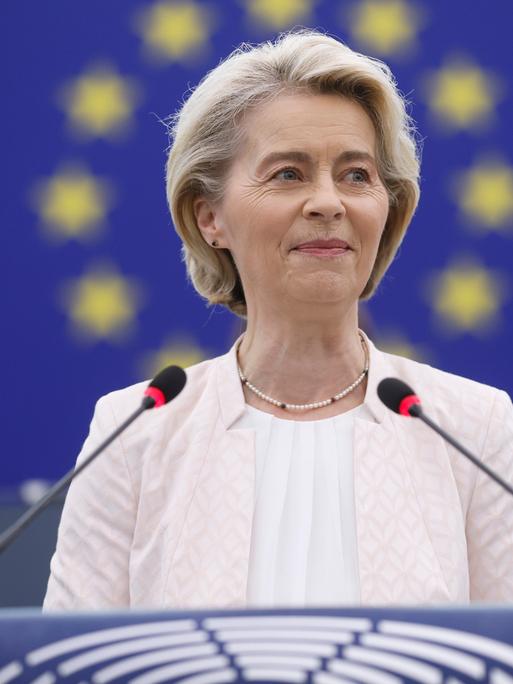 Ursula von der Leyen im Europäischen Parlament in Straßburg.