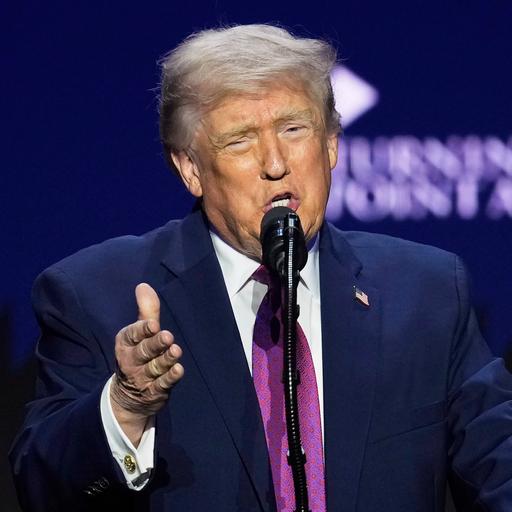 US-Präsident Trump während einer Rede.