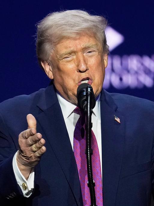 US-Präsident Trump während einer Rede