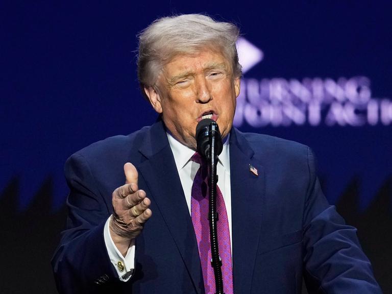 US-Präsident Trump während einer Rede