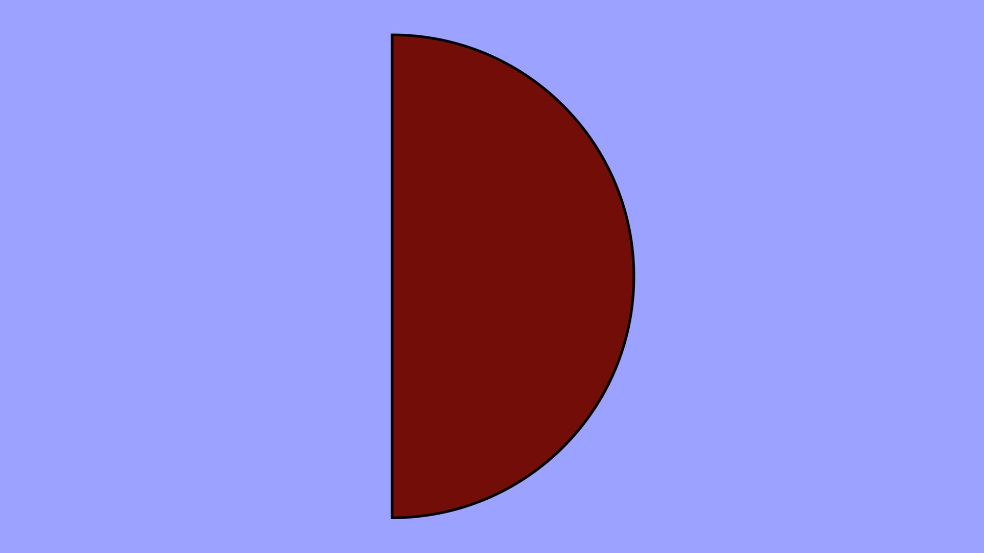Die Grafik zeigt einen braunen Halbmond auf einem lila Rechteck. Die Grafik zeigt einen braunen Halbmond auf einem lila Rechteck.
