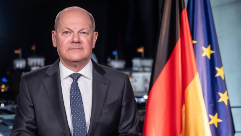 Neujahrsansprache 2024 von Bundeskanzler Olaf Scholz im Bundeskanzleramt