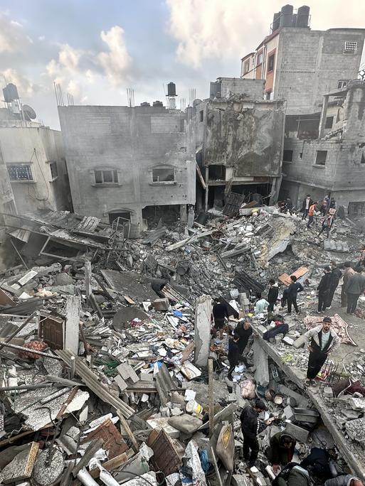 Zerstörte Gebäude in Jabalia im Gazastreifen