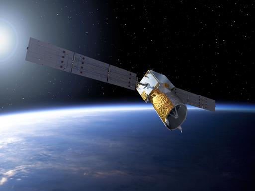 Der Erdforschungssatellit Aeolus der europäischen Raumfahrtagentur Esa Der Erdforschungssatellit Aeolus der europäischen Raumfahrtagentur Esa