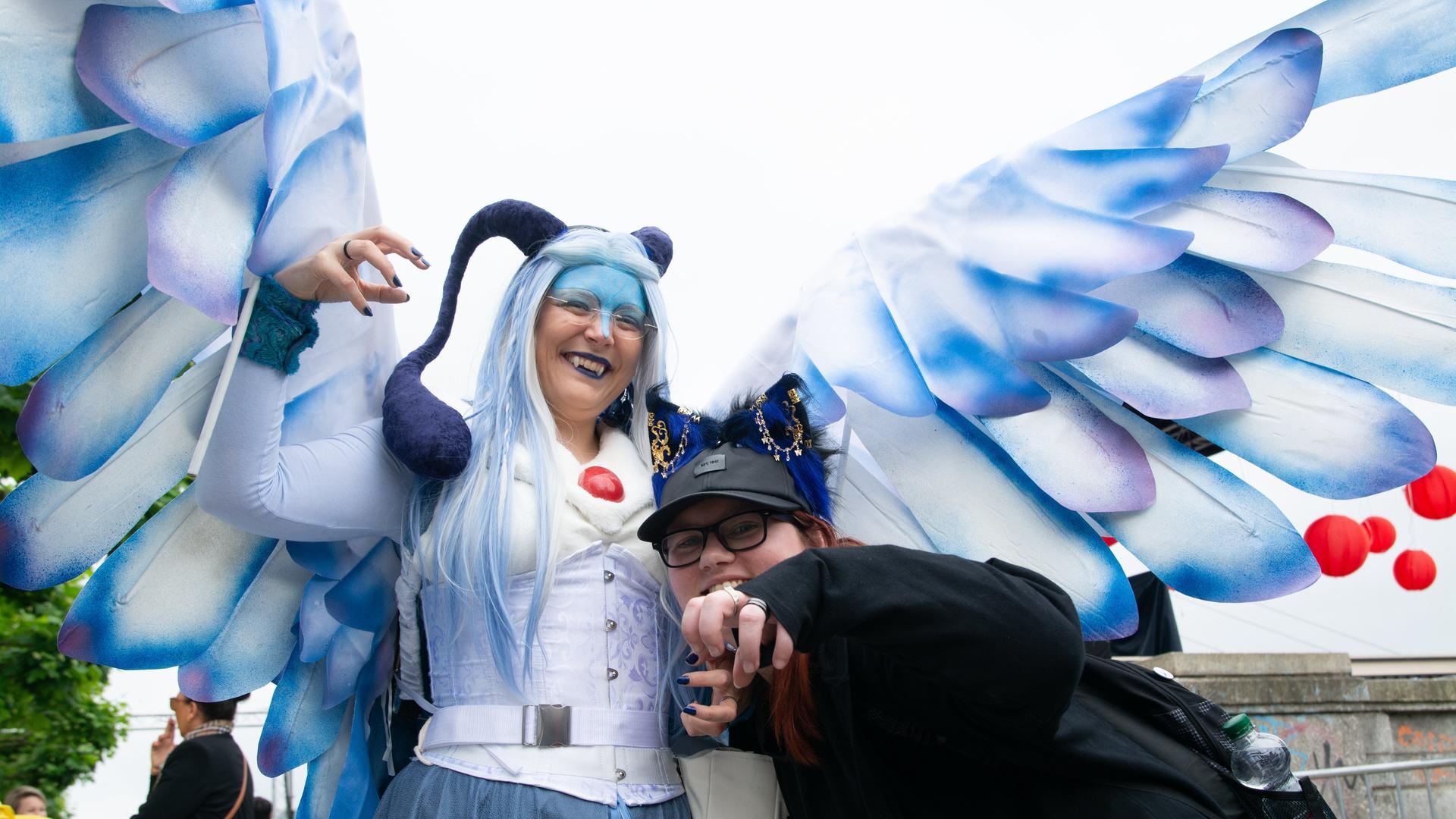 Cosplayer beim Japan-Tag in Düsseldorf.