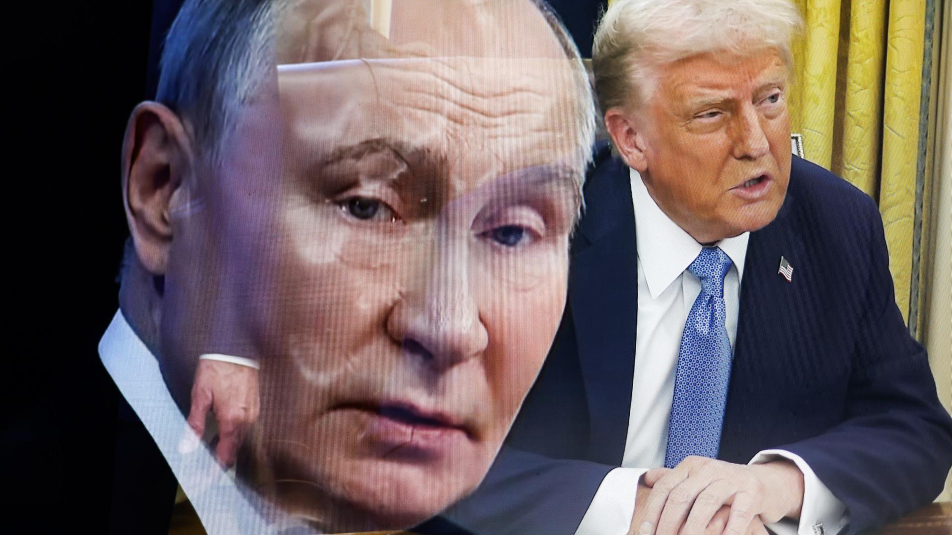 This illustrative image shows Russian President Vladimir Putin (left) and United States President Donald Trump (right). 