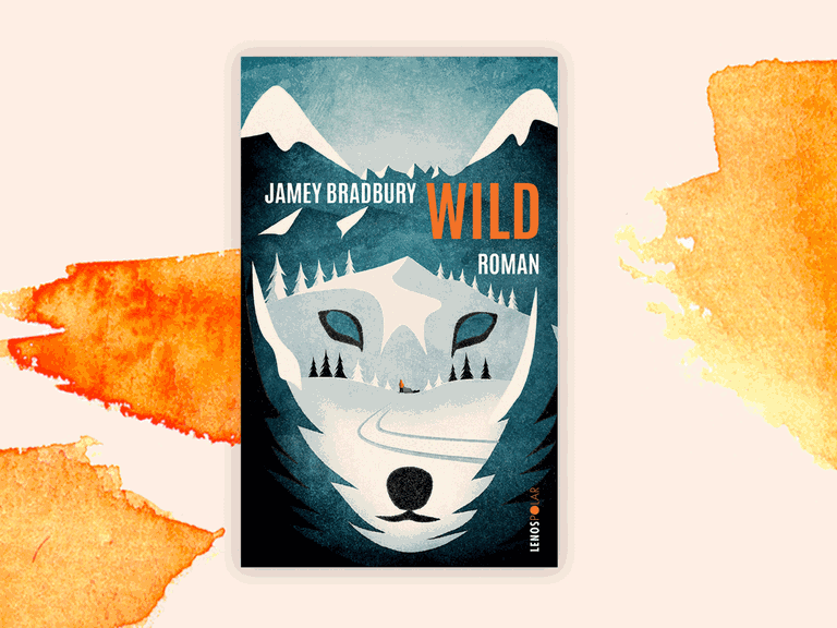 Cover von Jamey Bradburys Roman "Wild". Es zeigt ein stilisiertes, furchteinflössendes Gesicht mit zwei Augen und einem runden Mund.