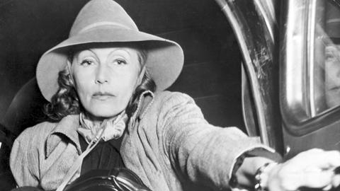 Die schwedisch-amerikanische Schauspielerin Greta Garbo in New York