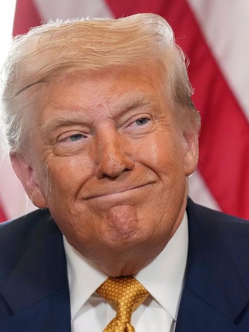 US-Präsident Donald Trump grinst zufrieden.