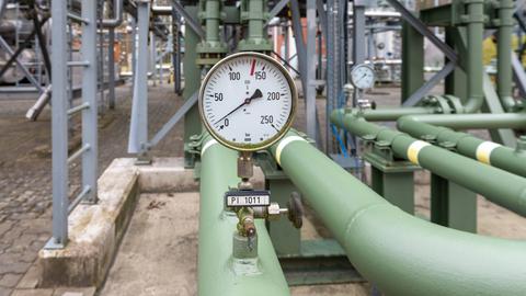 Ein Gasspeicher mit Zähler