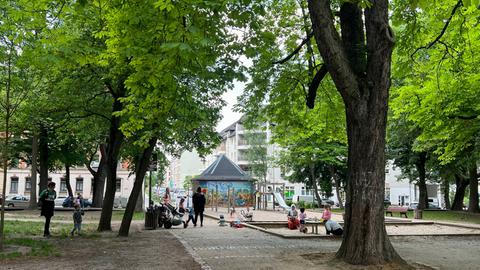 Der Lessingplatz in Chemnitz Sonnenberg 