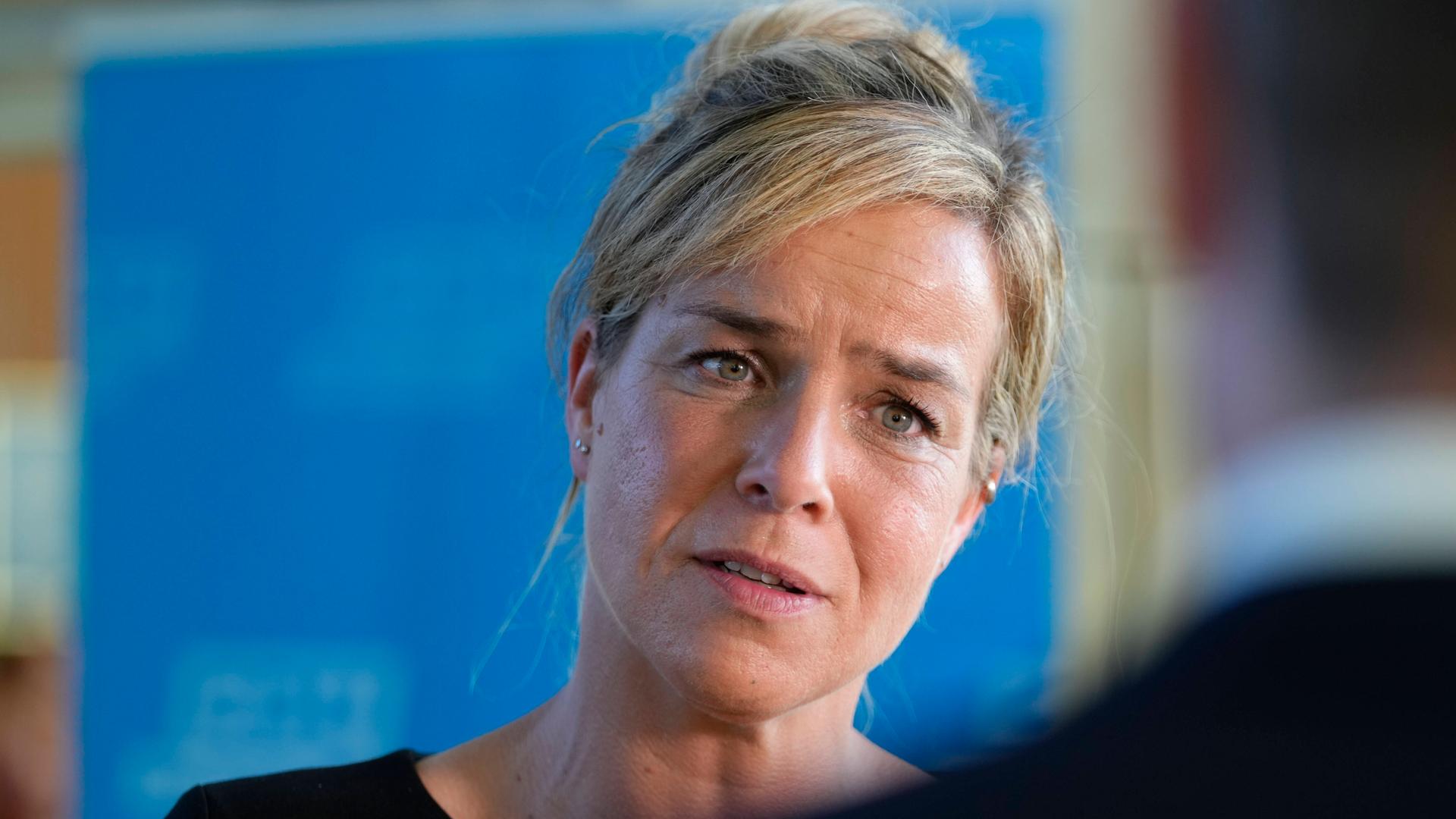 Landtagswahl in Nordrhein-Westfalen Aktuell, 15.05.2022, Düsseldorf, Mona Neubaur Spitzenkandidatin Bündnis90/ Landtagswahl in Nordrhein-Westfalen Aktuell, 15.05.2022, Düsseldorf, Mona Neubaur Spitzenkandidatin Bündnis90/