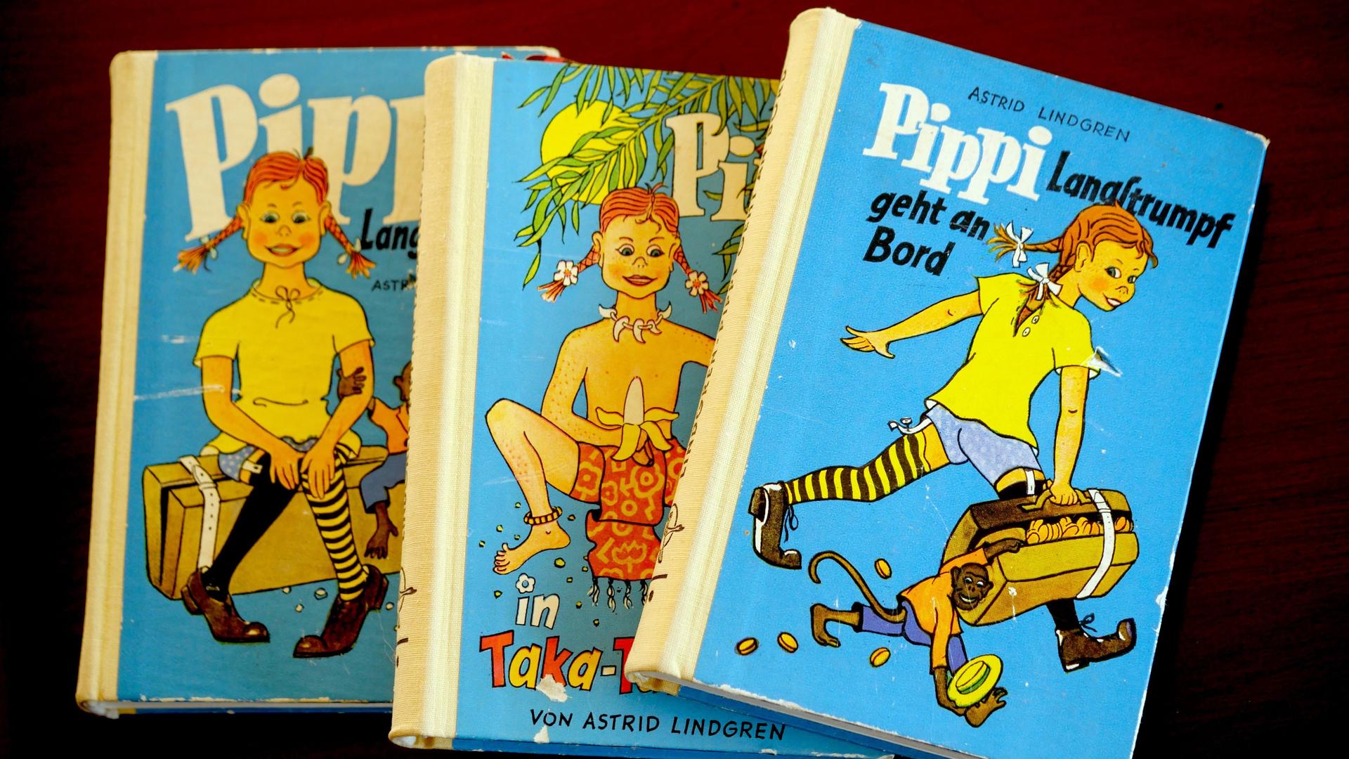 Die "Pippi Langstrumpf" Bücher aus den Jahren 1960-1962 von Astrid Lindgren.