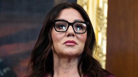 Eine Nahaufnahme Arbeitsministerin Lori Chavez-DeRemer im November 2025 bei einer Pressekonferenz im US-Kapitol.