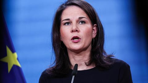 Annalena Baerbock (Bündnis 90/Die Grünen), Bundesaußenministerin, gibt ein Statement zur aktuellen Lage in Syrien.