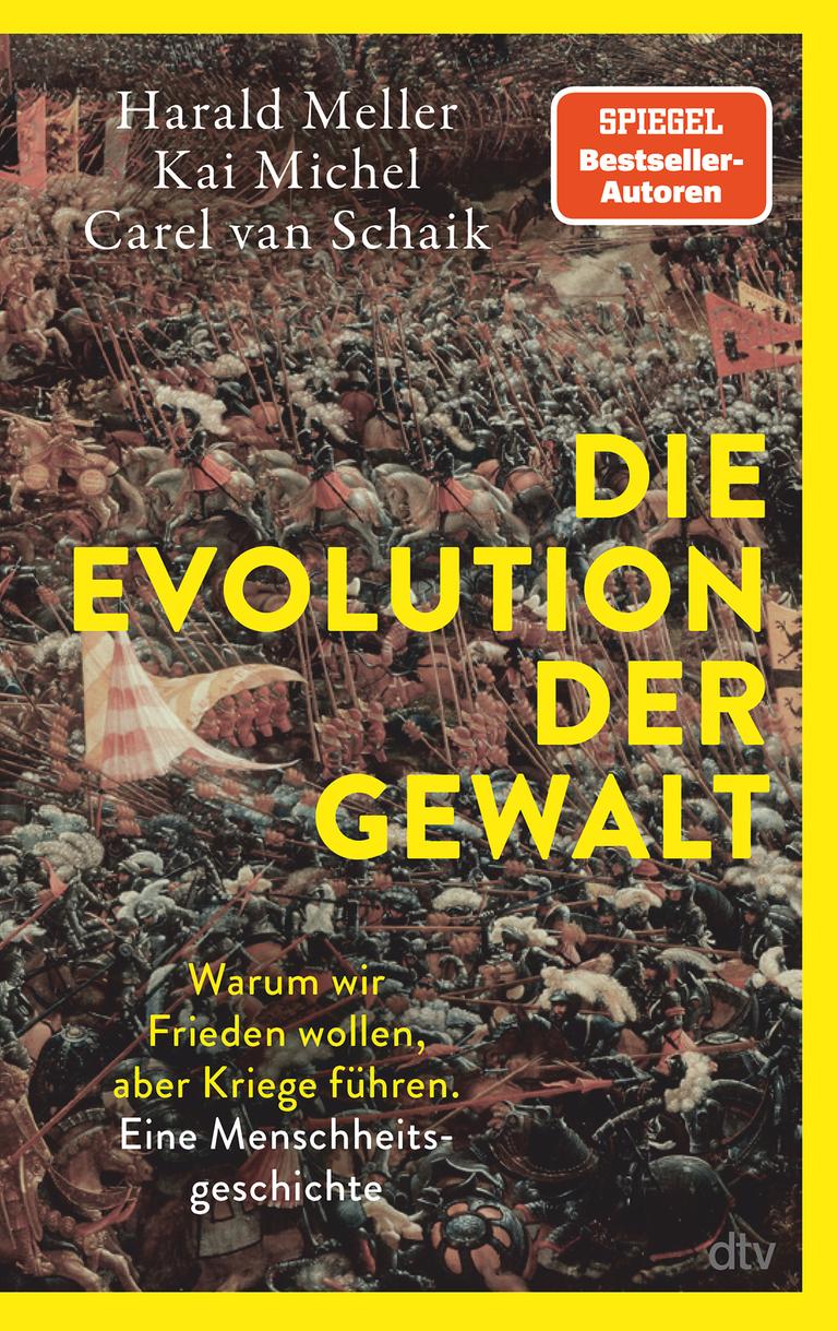 Eine Kriegsschar an Menschen ist auf dem Cover des Buches "Die Evolution der Gewalt" zu sehen.