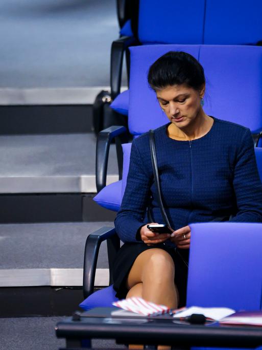 Sahra Wagenknecht im Deutschen Bundestag. Berlin, 18.10.2024.