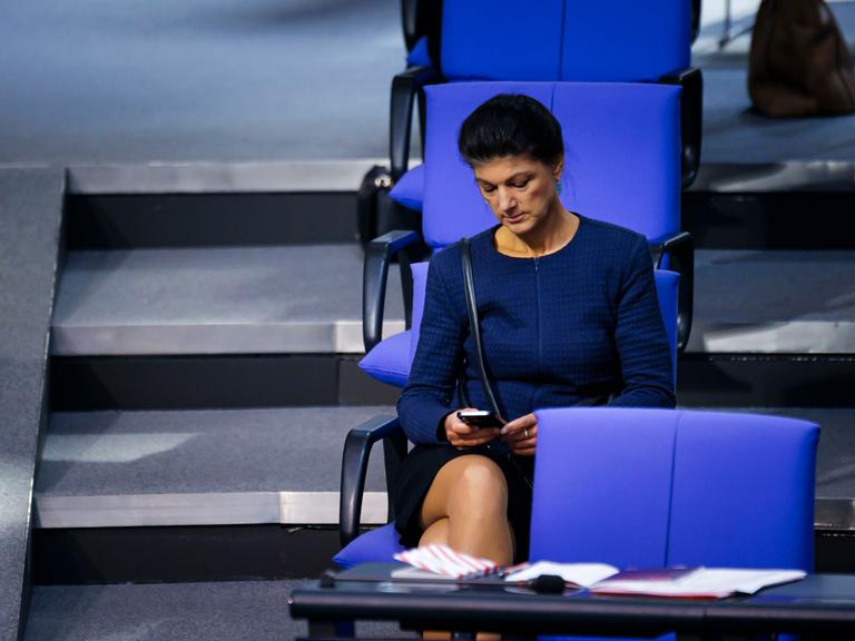 Sahra Wagenknecht im Deutschen Bundestag. Berlin, 18.10.2024.