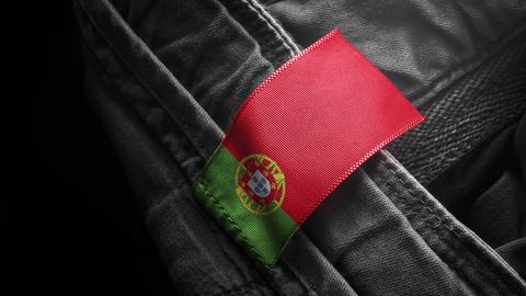 Portugiesische Flagge an Kleidung