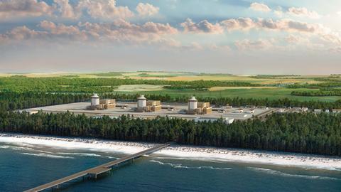Modell des ersten AKW in Polen, der erste Block soll 2035 fertiggestellt werden