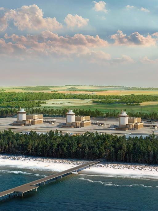 Modell des ersten AKW in Polen, der erste Block soll 2035 fertiggestellt werden Modell des ersten AKW in Polen, der erste Block soll 2035 fertiggestellt werden