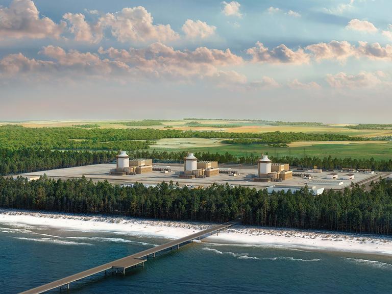 Modell des ersten AKW in Polen, der erste Block soll 2035 fertiggestellt werden Modell des ersten AKW in Polen, der erste Block soll 2035 fertiggestellt werden